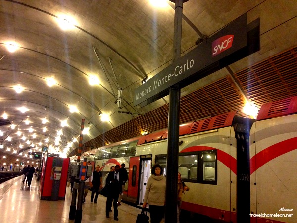 Arriving in the posh Monte-Carlo underground station.