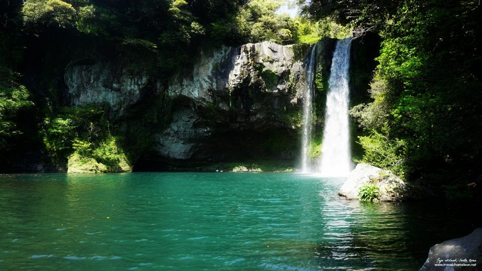 Cheongjiyeon Waterfall in Jeju Island