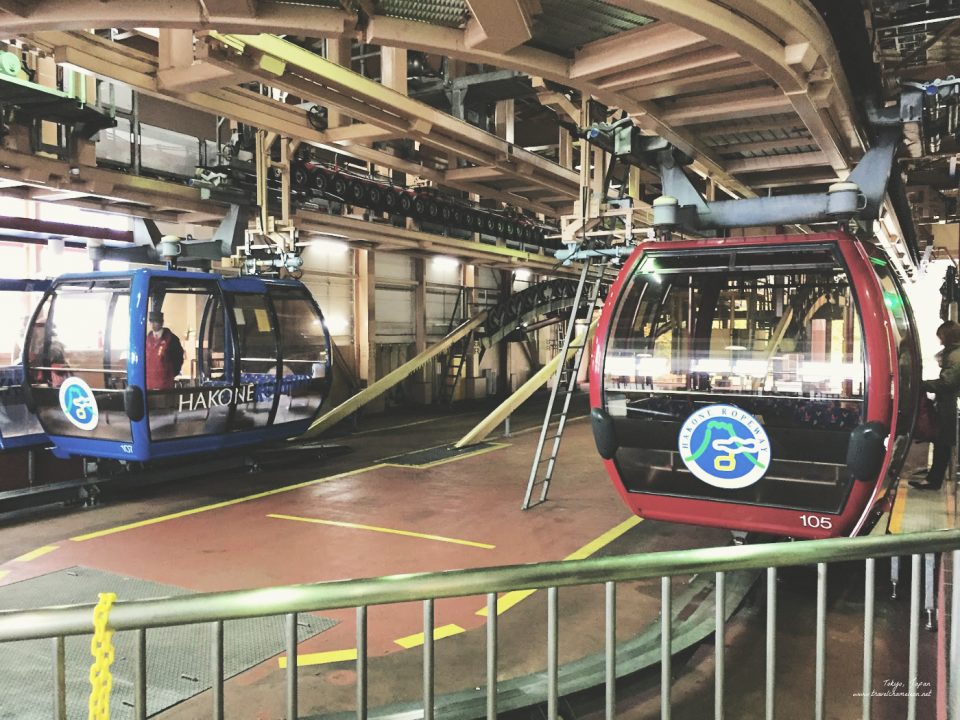 The Hakone Ropeway cable cars.