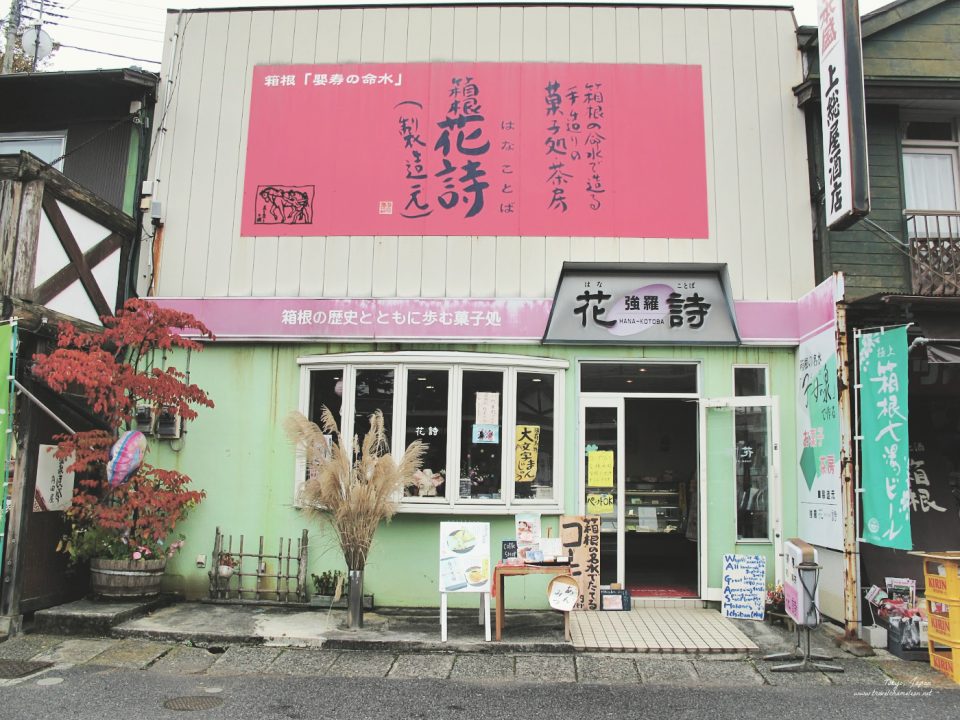 Traditional Japanese shops in Hakone.