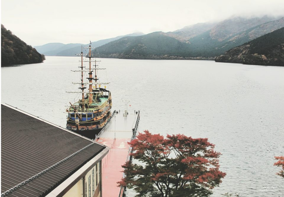 The sightseeing cruise ship of Hakone.