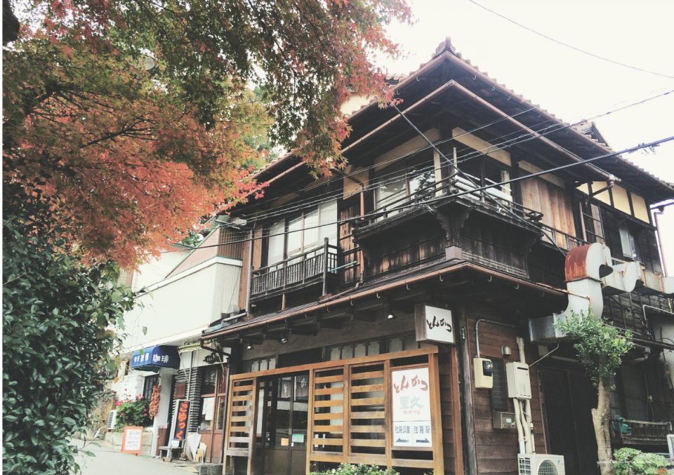 Traditional Japanese shops in Hakone.